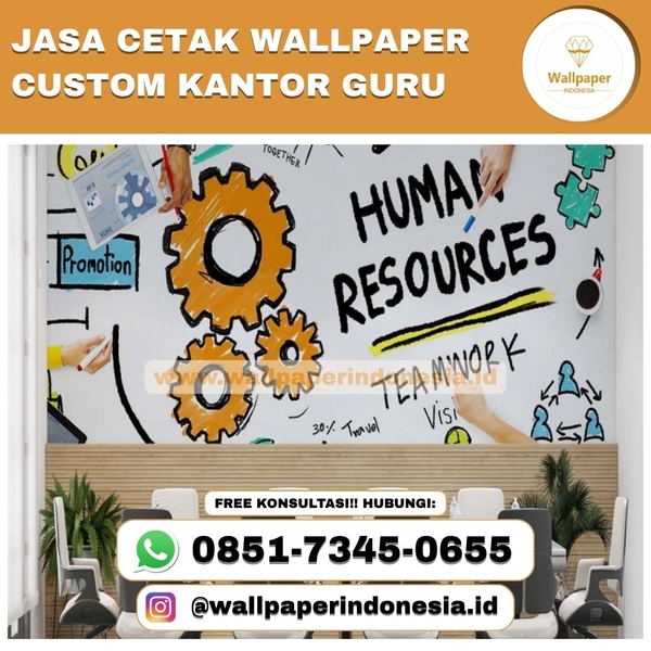 Download Jasa cetak wallpaper custom kantor guru