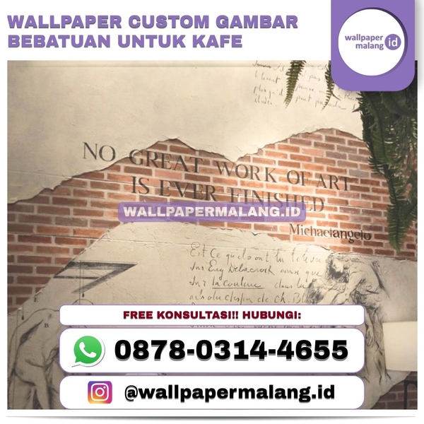 Download Wallpaper custom gambar bebatuan untuk kafe