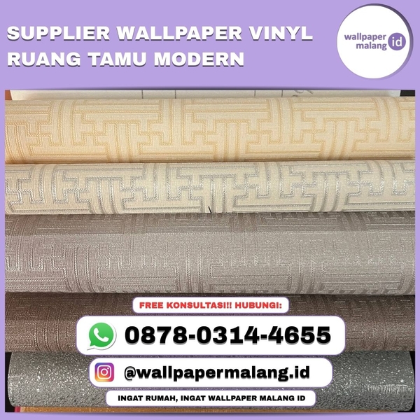 Download SUPPLIER WALLPAPER VINYL RUANG TAMU MODERN