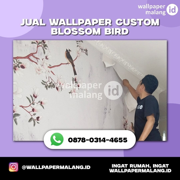 Download JUAL WALLPAPER CUSTOM BLOSSOM BIRD