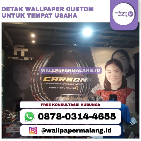Download Cetak wallpaper custom untuk tempat usaha