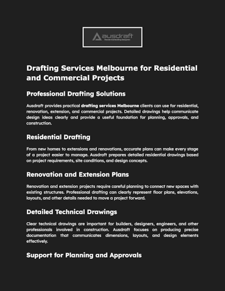 Download Drafting Services Melbourne for Residential and Commercial Projects.pdf