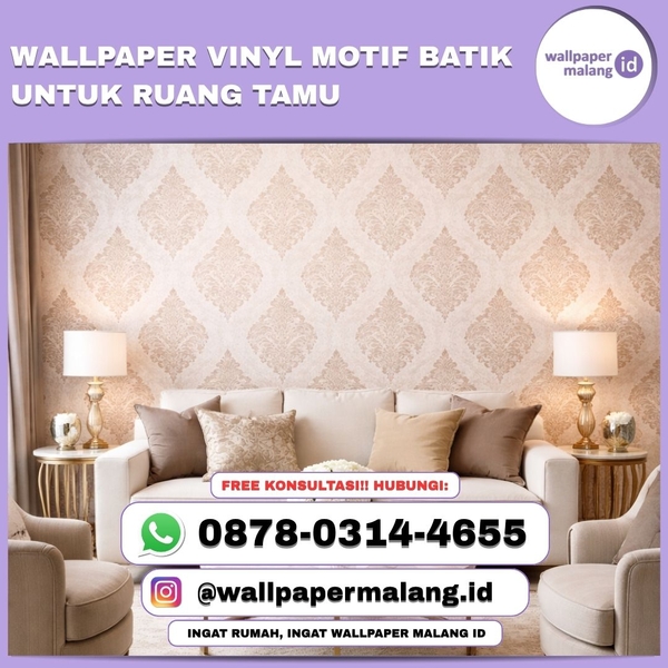 Download WALLPAPER VINYL MOTIF BATIK UNTUK RUANG TAMU