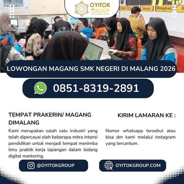 Download Lowongan Magang SMK Negeri di Malang 2026