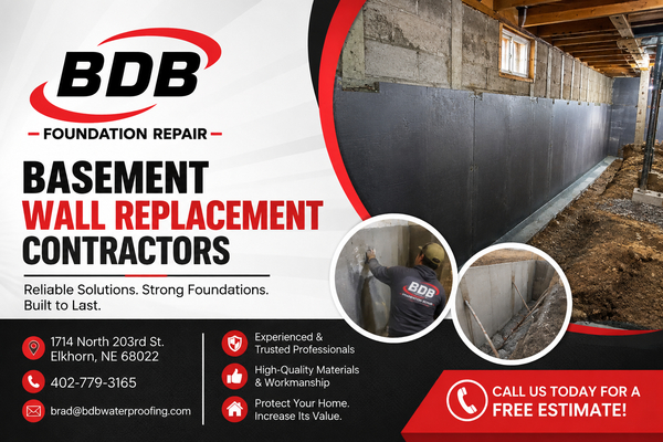 Download Basement Wall Replacement Contractors | BDB Foundation Repair