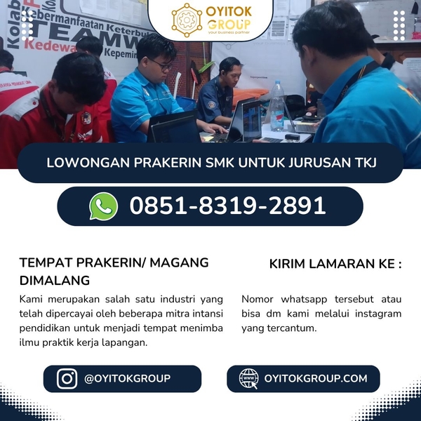 Download LOWONGAN PRAKERIN SMK UNTUK JURUSAN TKJ  