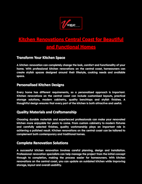 Download Kitchen Renovations Central Coast for Beautiful and Functional Homes (1).pdf