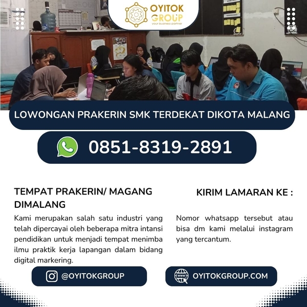 Download LOWONGAN PRAKERIN SMK TERDEKAT DIKOTA MALANG