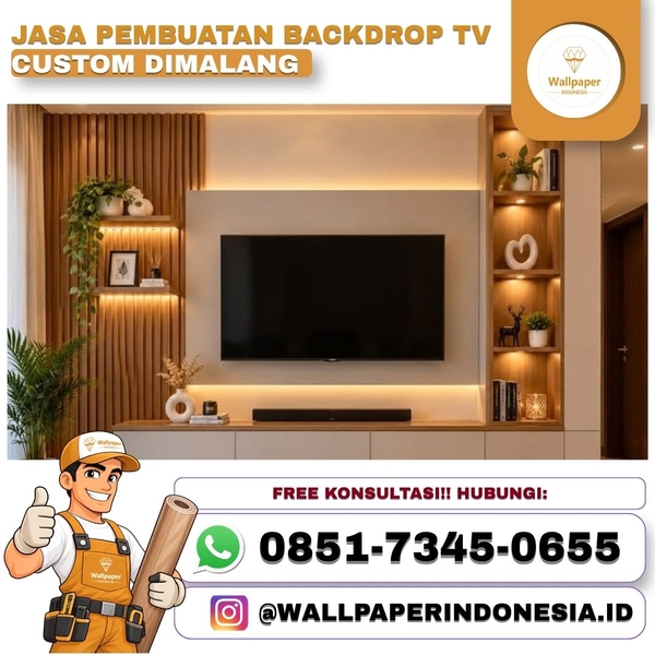 Download JASA PEMBUATAN BACKDROP TV CUSTOM DI MALANG
