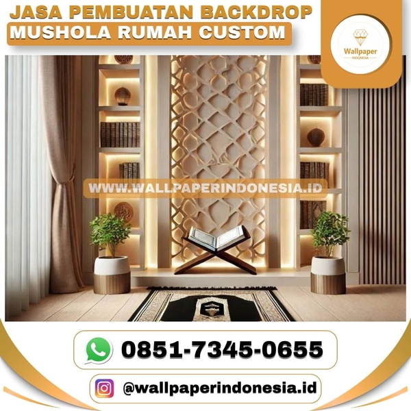 Download Jasa pembuatan backdrop mushola rumah custom 