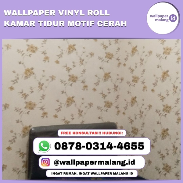 Download WALLPAPER VINYL ROLL KAMAR TIDUR MOTIF CERAH