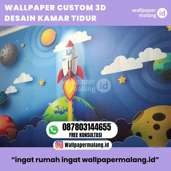 Download WALLPAPER CUSTOM 3D DESAIN KAMAR TIDUR  