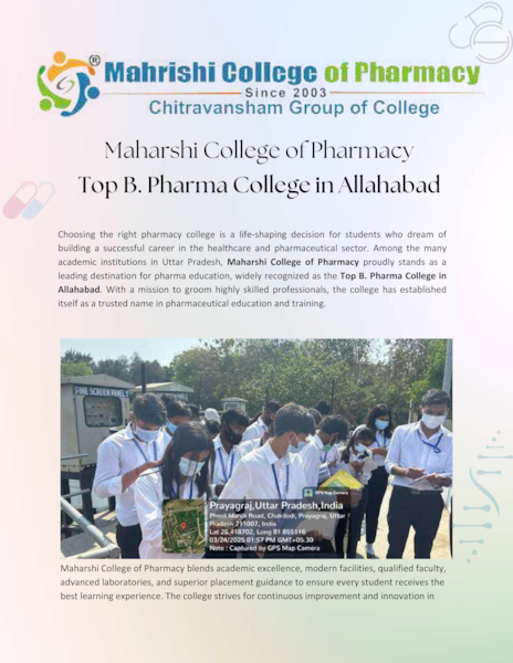 Download Top B. Pharma College in Allahabad – Maharshi College of Pharmacy