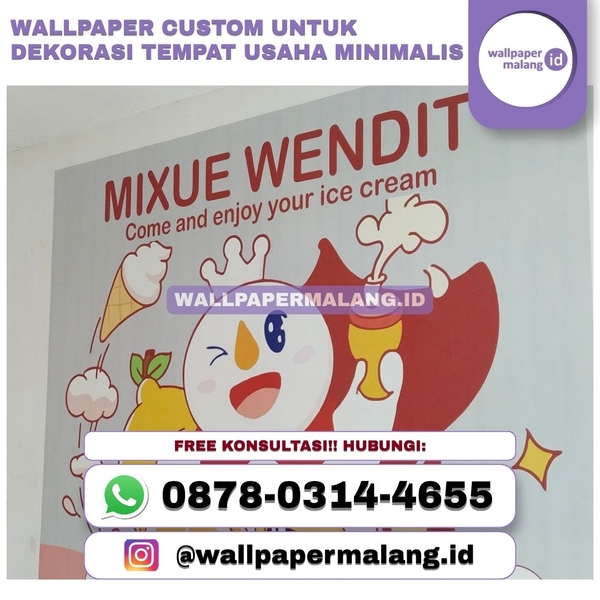 Download Wallpaper custom untuk dekorasi tempat usaha minimalis