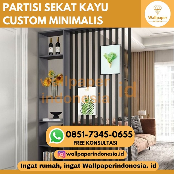 Download PARTISI SEKAT KAYU CUSTOM MINIMALIS