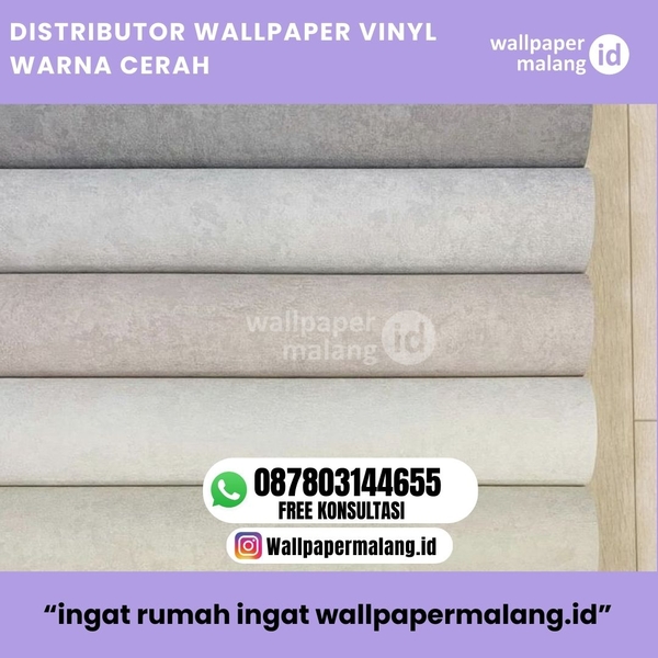 Download DISTRIBUTOR WALLPAPER VINYL WARNA CERAH