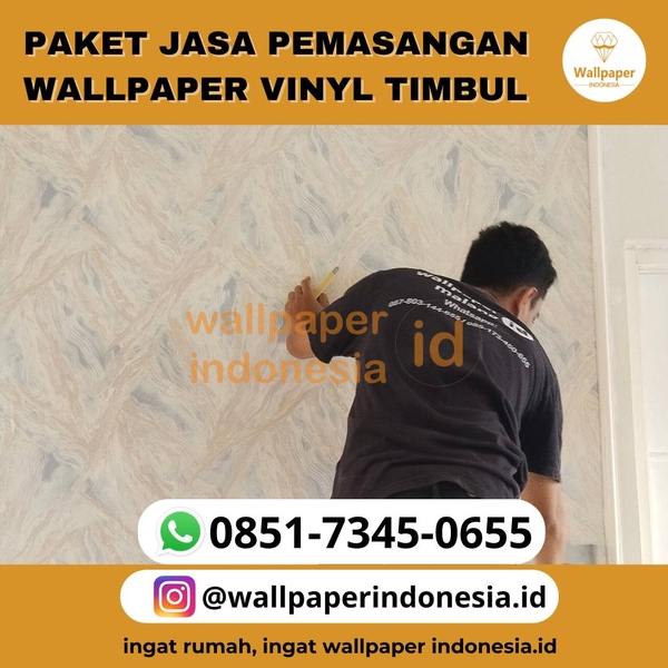 Download PAKET JASA PEMASANGAN WALLPAPER VINYL TIMBUL