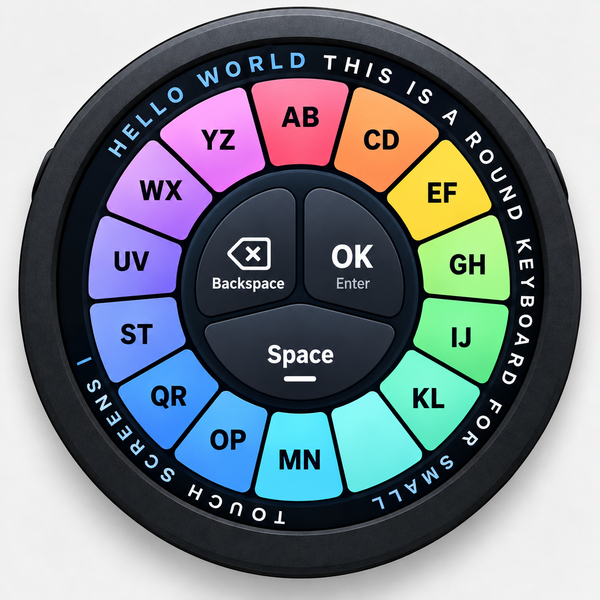 Download Circular Rainbow Smart Keyboard Interface.png