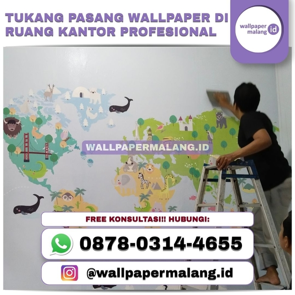 Download TUKANG PASANG WALLPAPER DI RUANG KANTOR PROFESIONAL