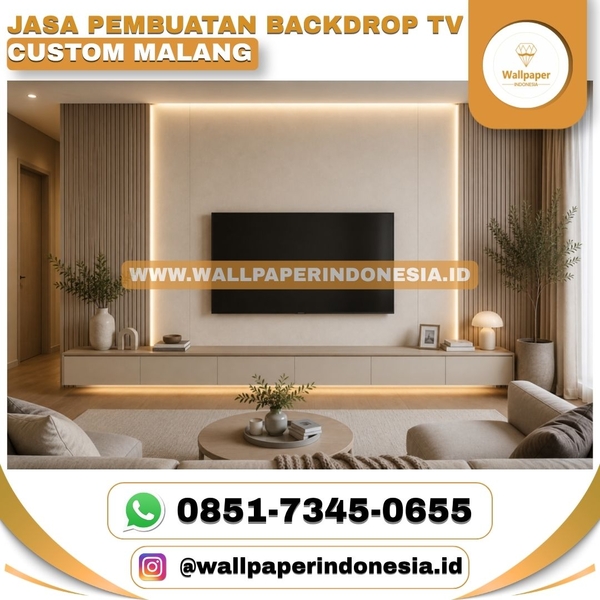 Download JASA PEMBUATAN BACKDROP TV CUSTOM MALANG