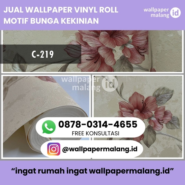 Download JUAL WALLPAPER VINYL ROLL MOTIF BUNGA KEKINIAN