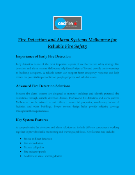 Download Fire Detection and Alarm Systems Melbourne (1).pdf