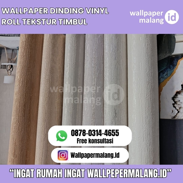 Download wallpaper dinding viny roll motif timbul