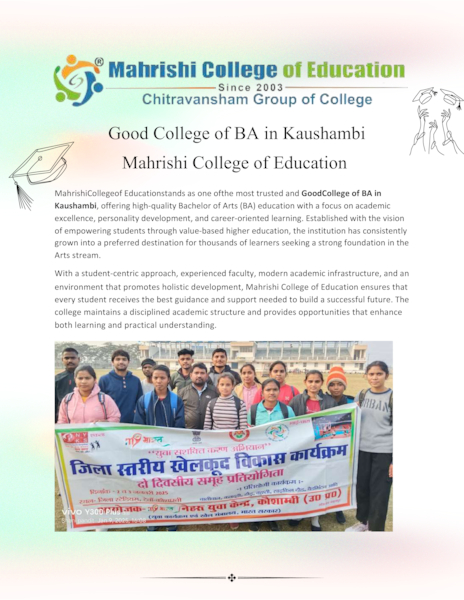 Download Good College of BA in Fatehpur – Mahrishi College of Education