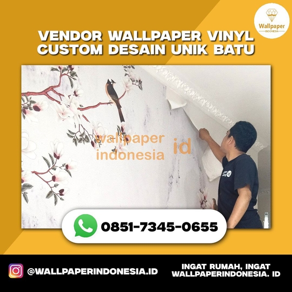 Download VENDOR WALLPAPER VINYL CUSTOM DESAIN UNIK BATU