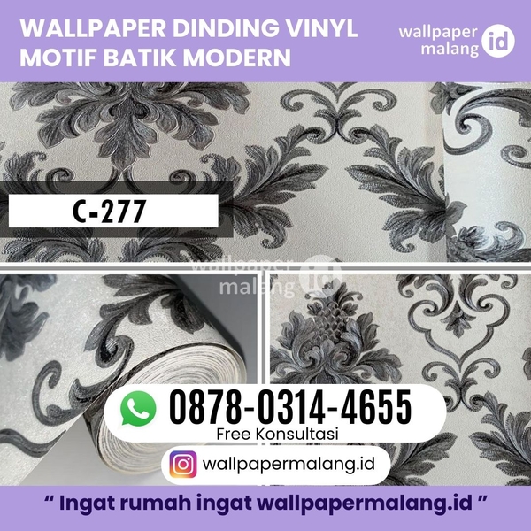 Download WALLPAPER DINDING VINYL MOTIF BATIK MODERN 