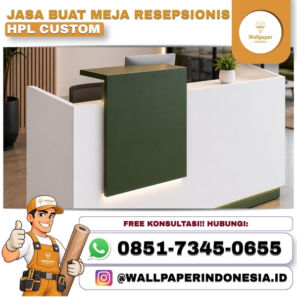 Download JASA BUAT MEJA RESEPSIONIS HPL CUSTOM