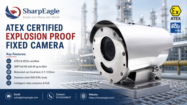 Download ATEX Certified Explosion Proof Fixed Camera for UAE & Saudi Hazards