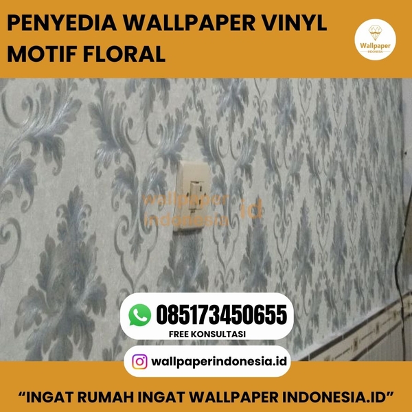 Download PENYEDIA WALLPAPER VINYL MOTIF FLORALc