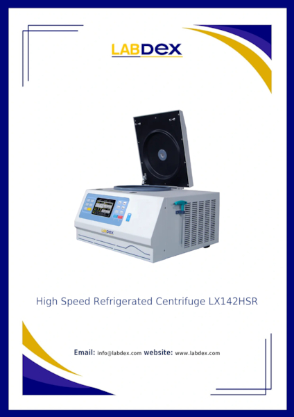 Download High Speed Refrigerated Centrifuge LX142HSR - High Speed Centrifuge