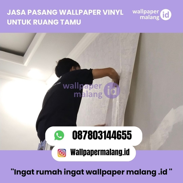 Download JASA PASANG WALLPAPER VINYL UNTUK RUANG TAMU 