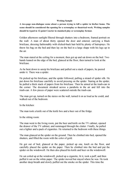 Download Scene writing--kill a spider.pdf