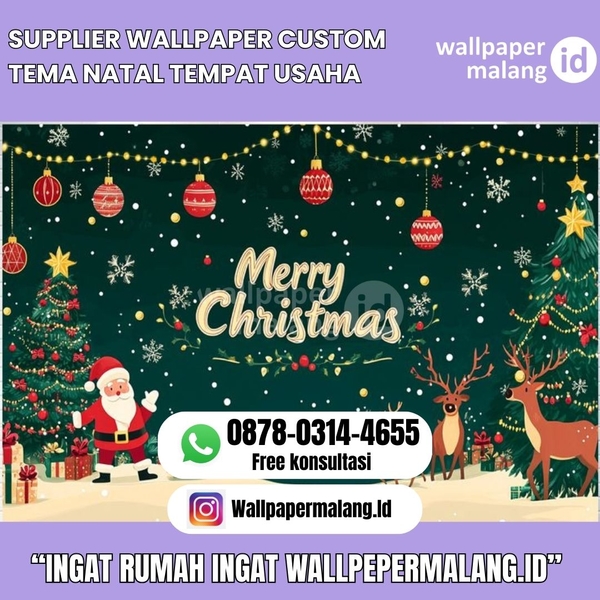 Download SUPPLIER WALLPAPER CUSTOM TEMA NATAL TEMPAT USAHA