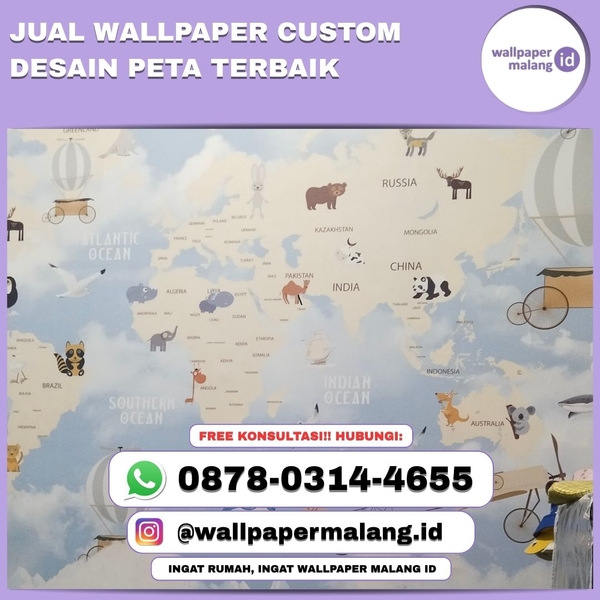Download JUAL WALLPAPER CUSTOM DESAIN PETA TERBAIK
