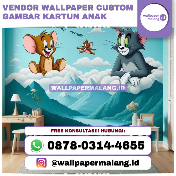 Download VENDOR WALLPAPER CUSTOM GAMBAR KARTUN ANAK