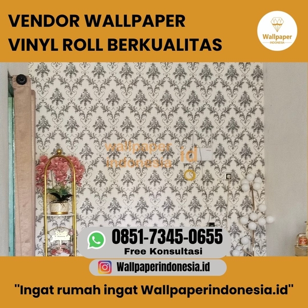 Download VENDOR WALLPAPER VINYL ROLL BERKUALITAS  