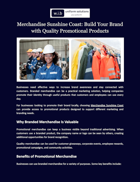 Download Merchandise Sunshine Coast_ Build Your Brand with Quality Promotional Products.pdf