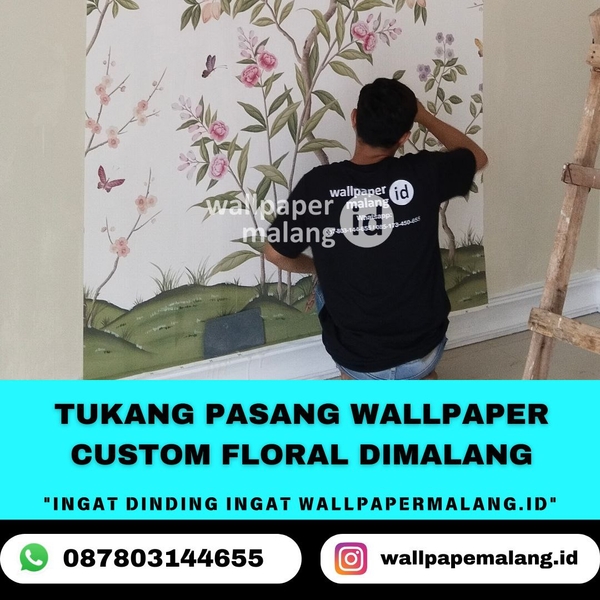 Download TUKANG PASANG WALLPAPER CUSTOM FLORAL DI MALANG 