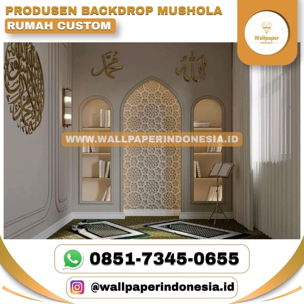 Download PRODUSEN BACKDROP MUSHOLA RUMAH CUSTOM