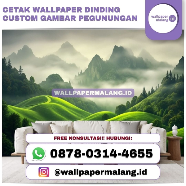 Download Cetak wallpaper dinding custom gambar pegunungan