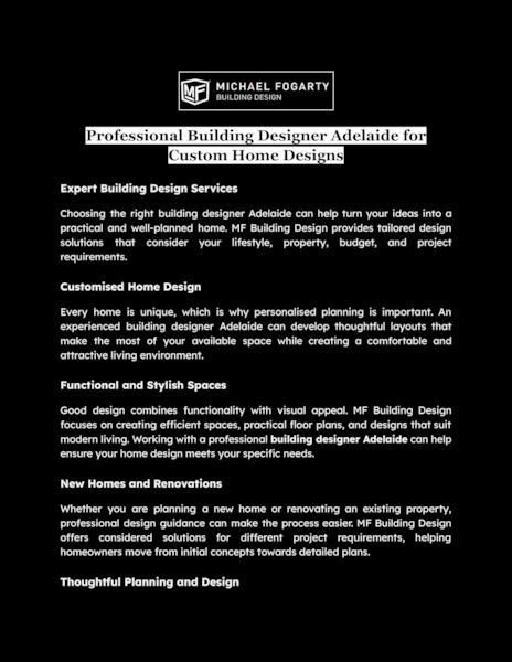 Download Professional Building Designer Adelaide for Custom Home Designs.pdf