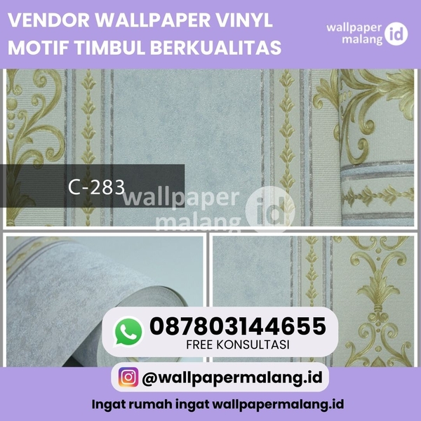 Download VENDOR WALLPAPER VINYL MOTIF TIMBUL BERKUALITAS