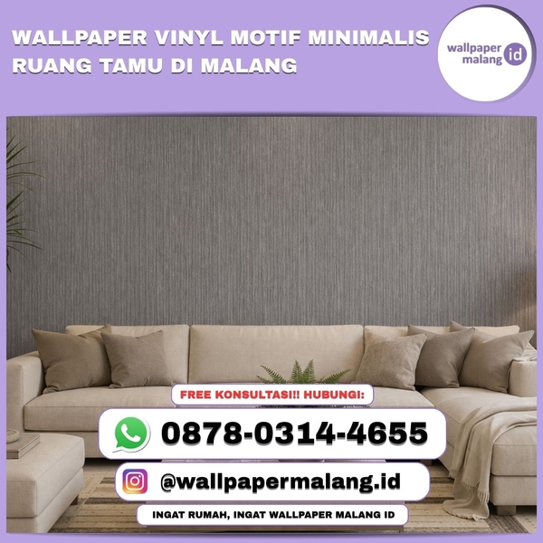 Download WALLPAPER VINYL MOTIF MINIMALIS RUANG TAMU DI MALANG