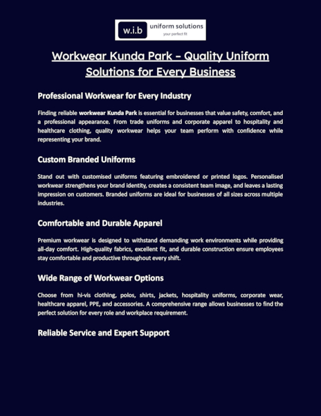 Download Workwear Kunda Park – Quality Uniform Solutions for Every Business.pdf