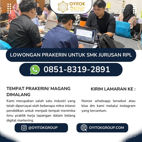 Download LOWONGAN PRAKERIN UNTUK SMK JURUSAN RPL 