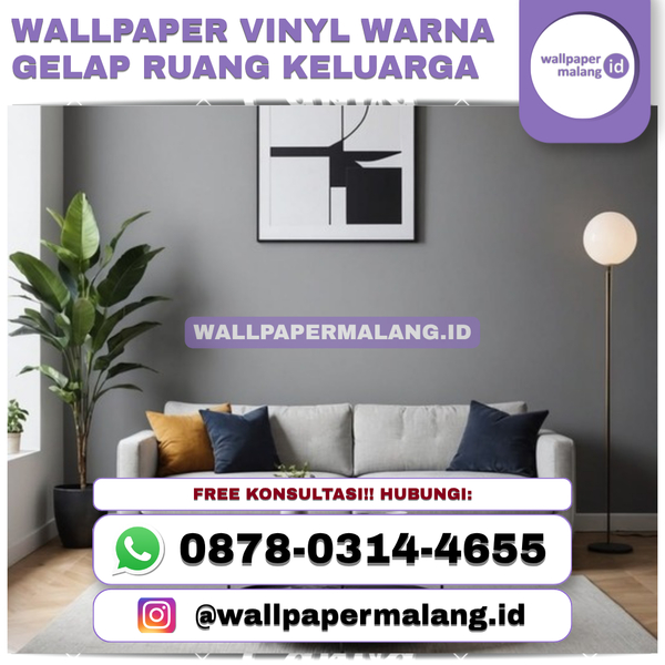 Download WALLPAPER VINYL WARNA GELAP RUANG KELUARGA
